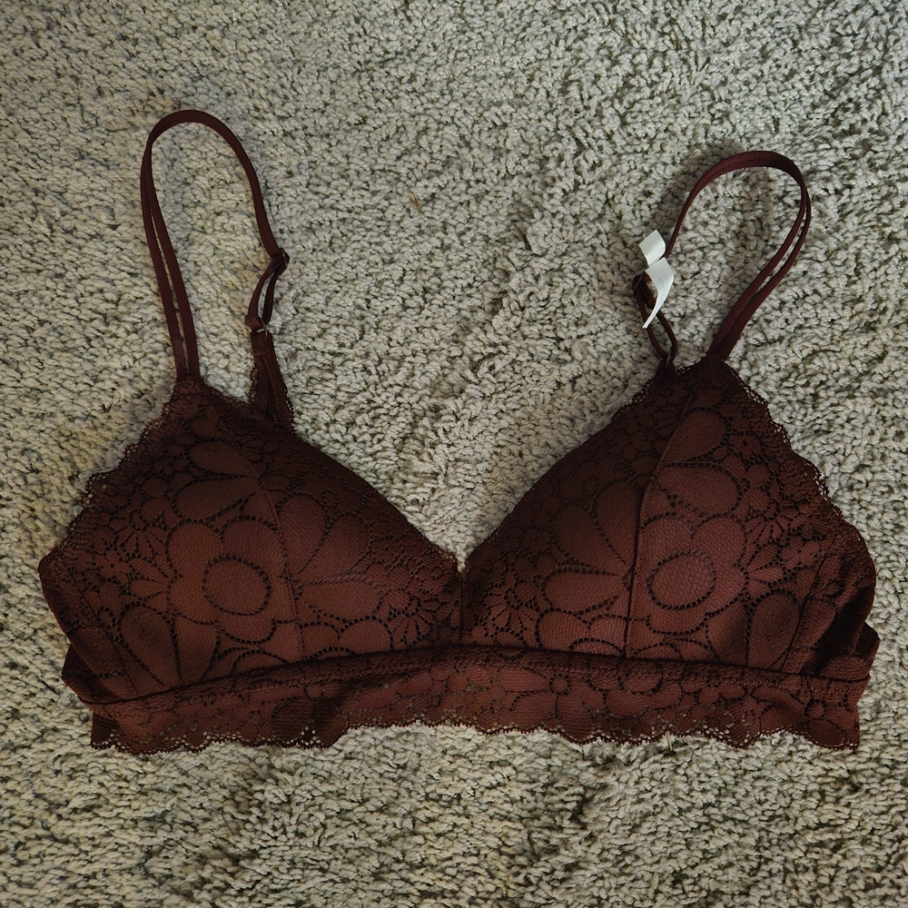 Lace Bralette in Rich Brown